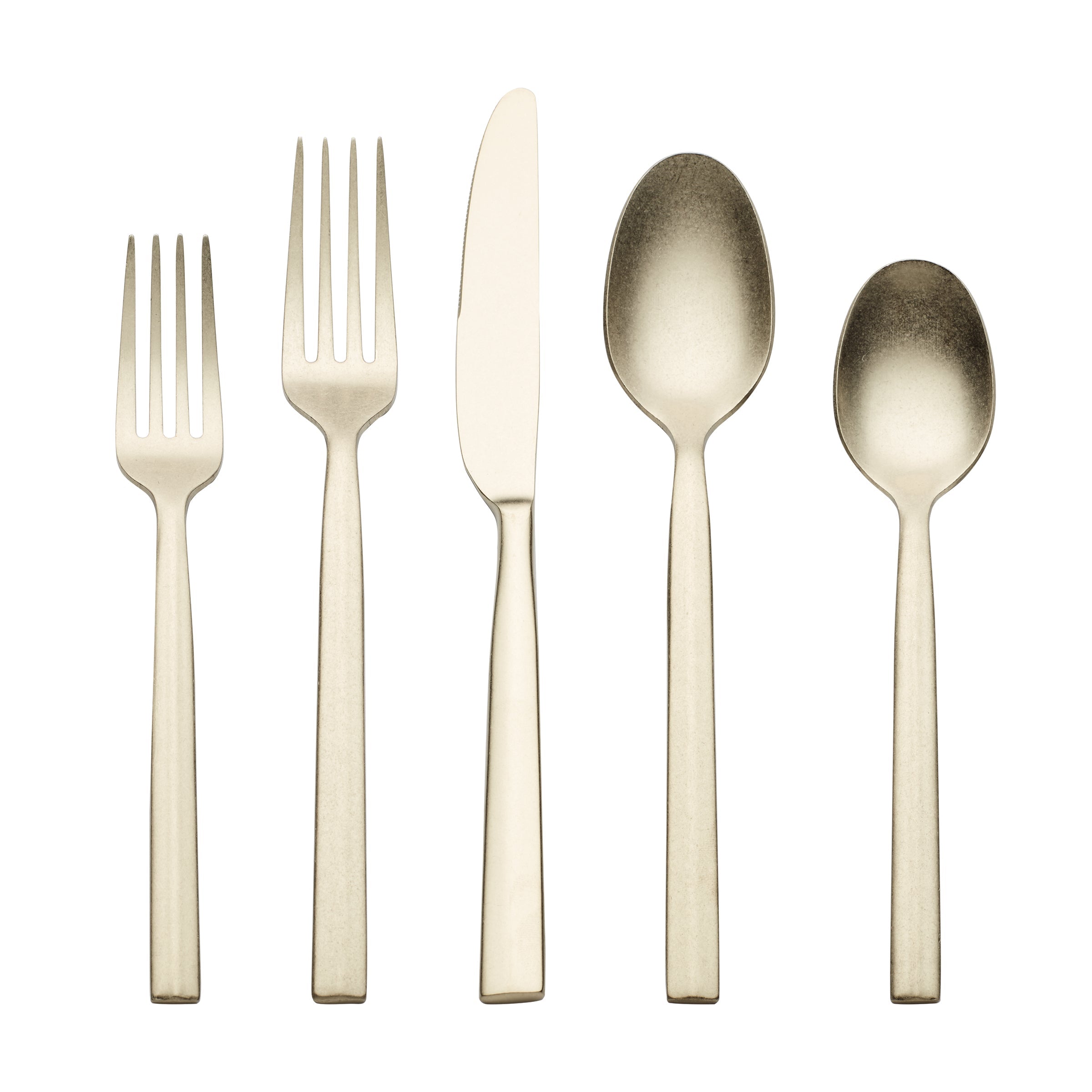 Lenox Everyday Flatware Aero Champagne Rumble 20-Piece Flatware Set