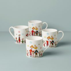 Lenox Everyday Flatware Merry Grinchmas Mugs, Set of 4