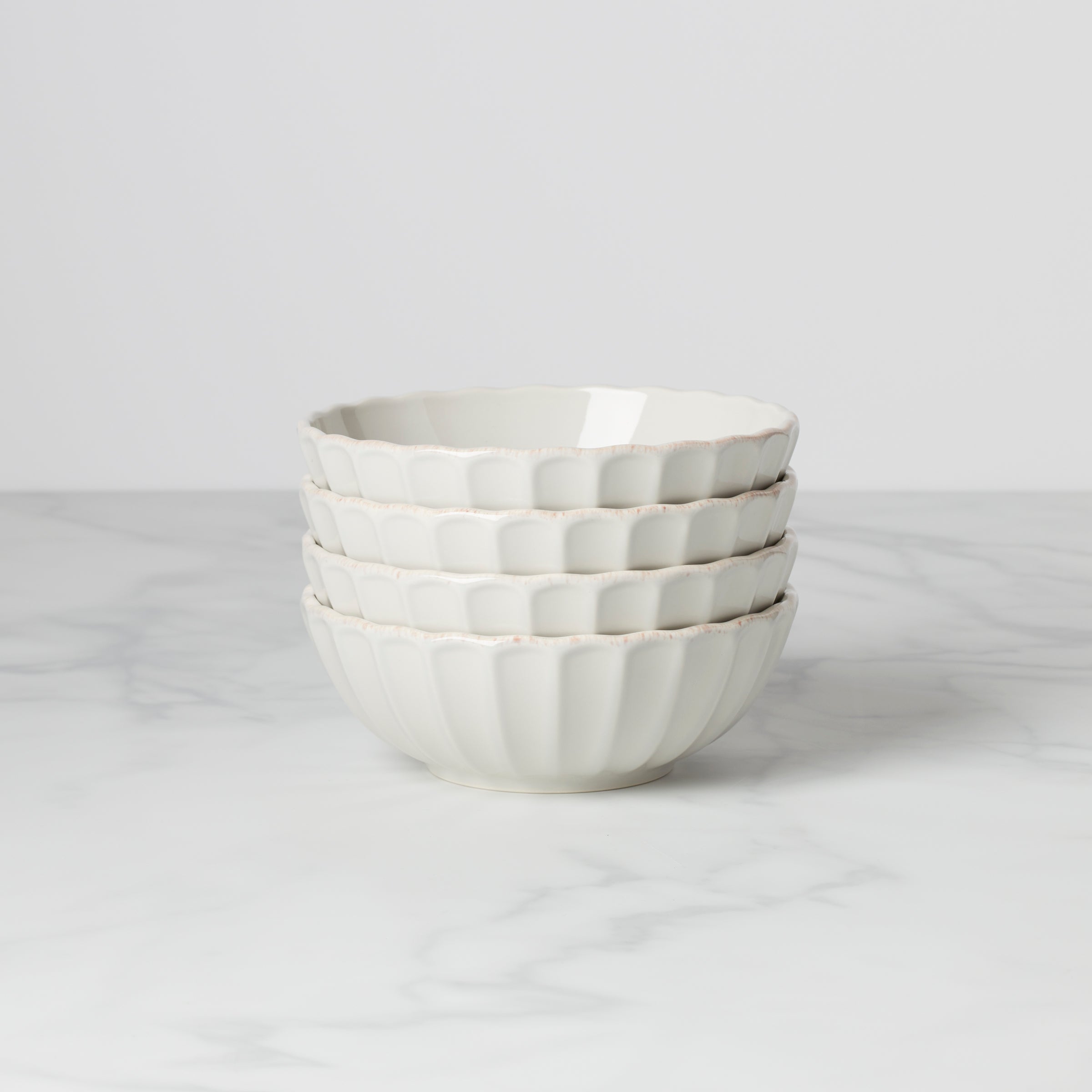 Lenox Everyday Flatware French Perle Scallop White All-Purpose Bowls, Set of 4 - Image 6