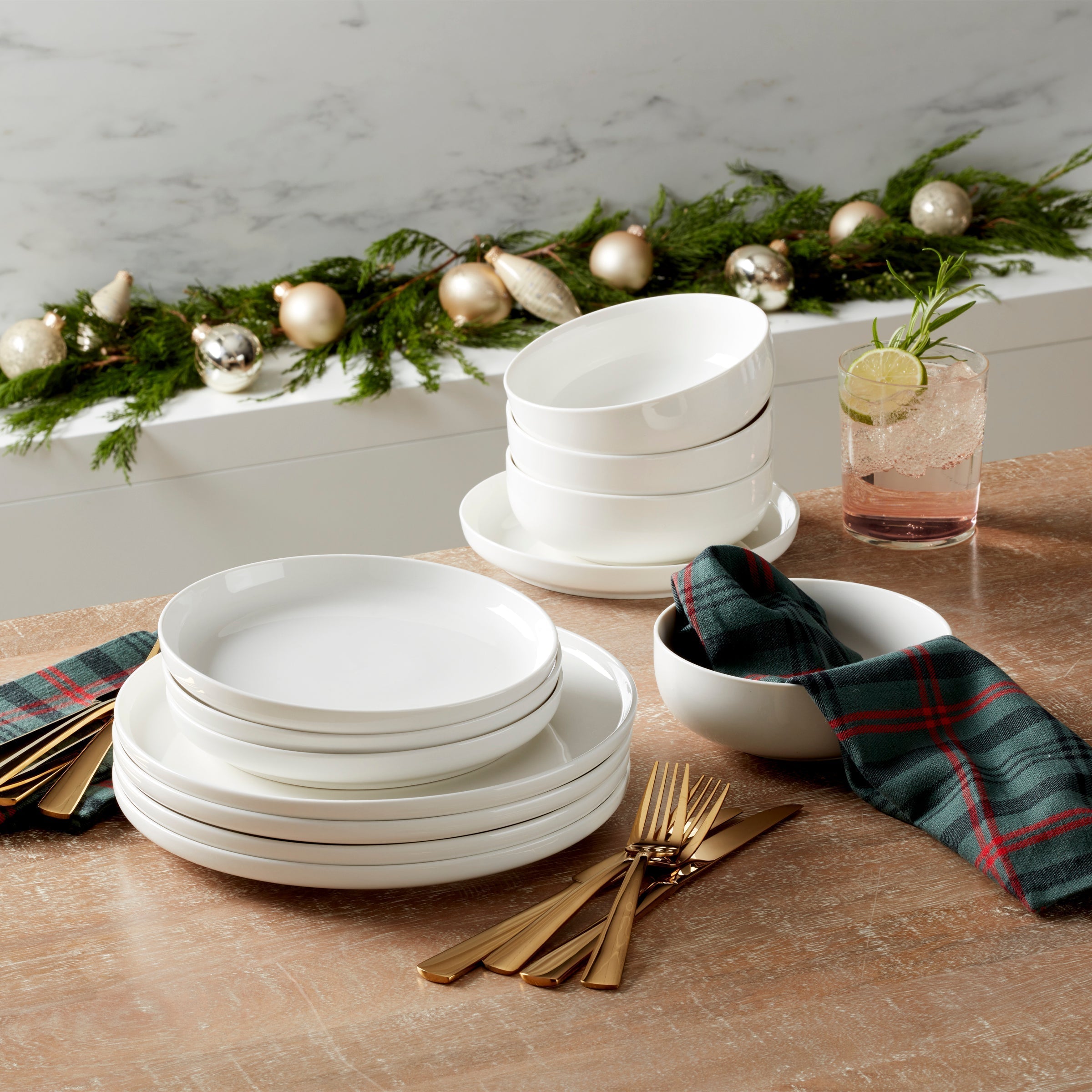 Lenox Everyday Flatware 24 Seven White 12-Piece Dinnerware Set - Image 11