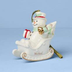 Lenox Everyday Flatware Personalized Snowman Ornament