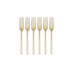 Lenox Everyday Flatware Allay Champagne Dinner Forks, Set of 6