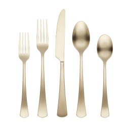 Lenox Everyday Flatware Morgan Champagne Satin 20-Piece Flatware Set