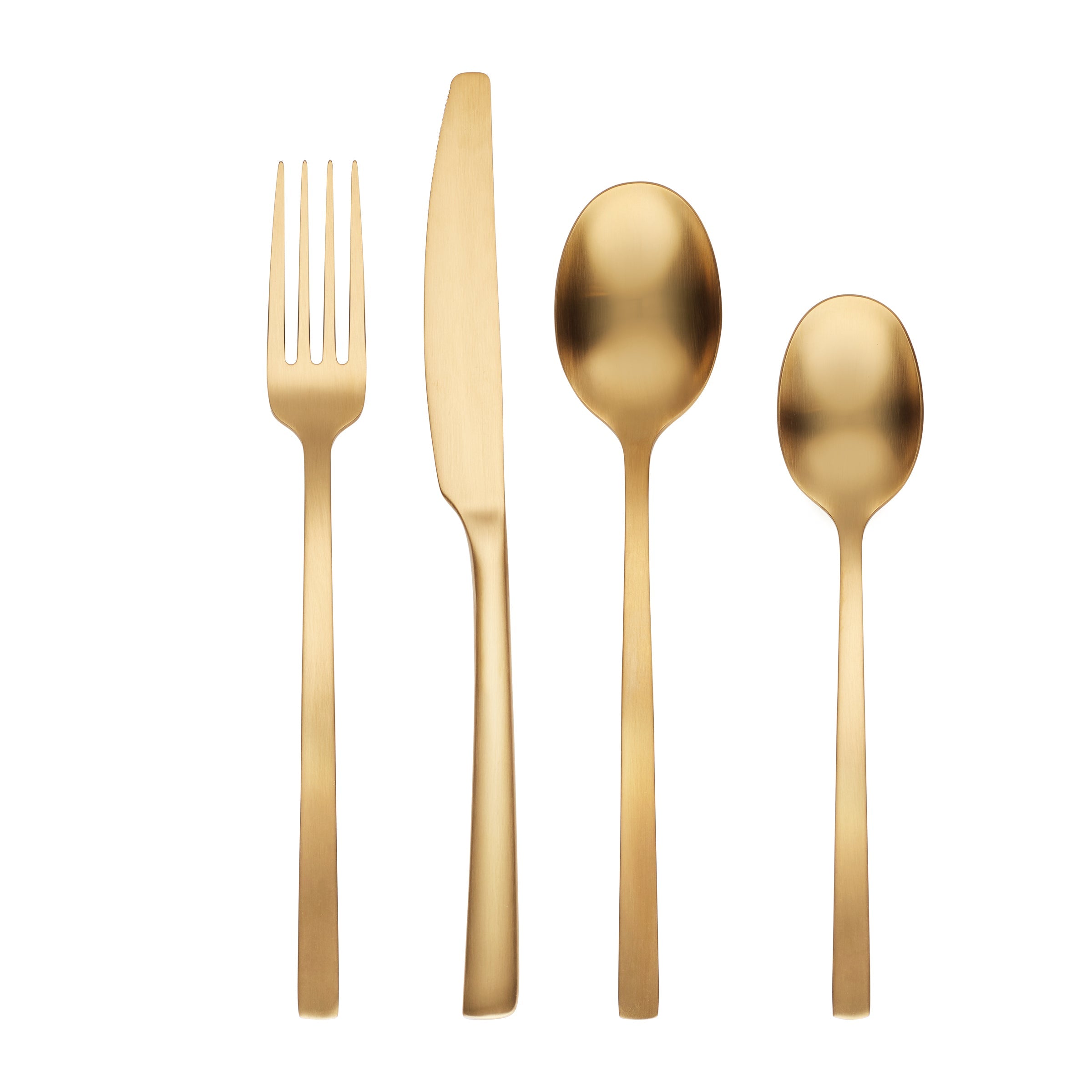 Lenox Everyday Flatware Beacon Gold Satin 16-Piece Flatware Set