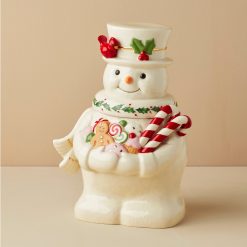 Lenox Everyday Flatware Happy Holly Days Snowman Cookie Jar