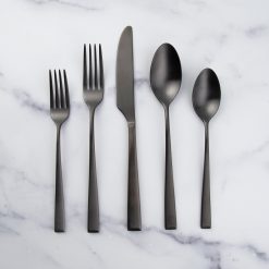 Lenox Everyday Flatware Marlise Black Satin 20-Piece Flatware Set