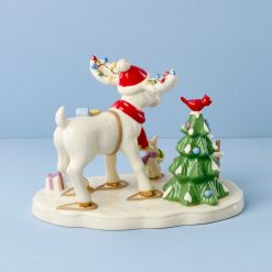 Alternative view of Lenox Everyday Flatware Marcel The Moose Delivering Gifts Figurine