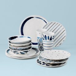 Lenox Everyday Flatware Blue Bay Melamine 16-Piece Dinnerware Set