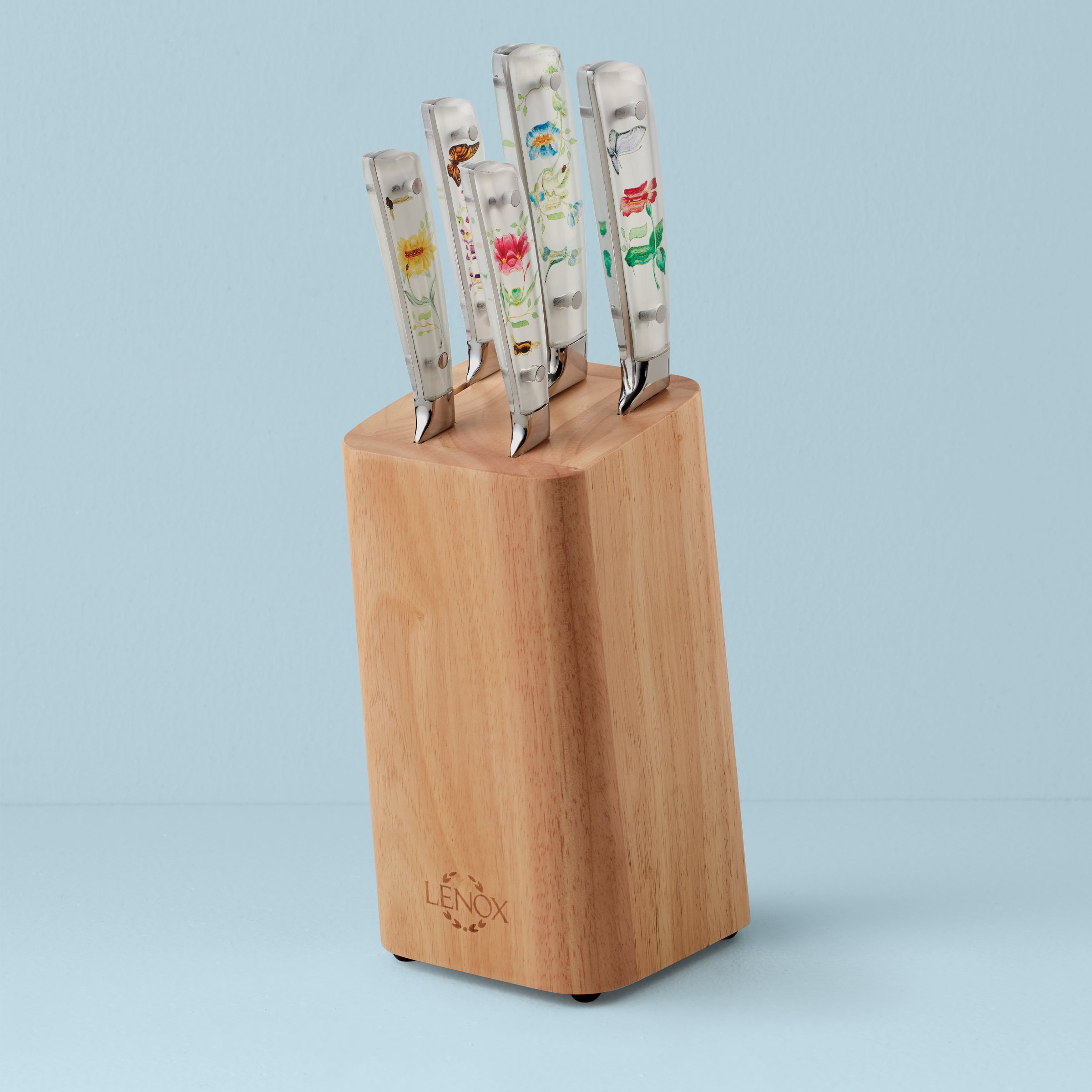 Lenox Everyday Flatware Butterfly Meadow 6-Piece Cutlery Block Set